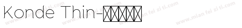 Konde Thin字体转换